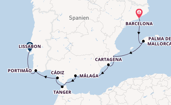 Westliches Mittelmeer ab Barcelona, Spanien auf der Nautica