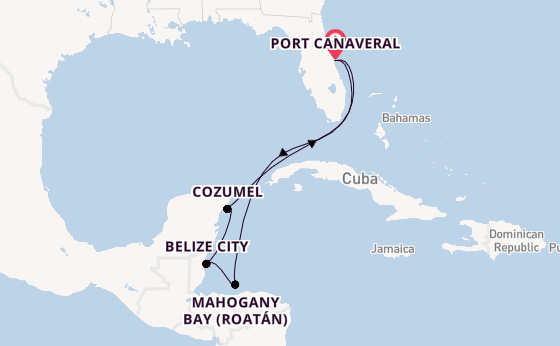 Western Caribbean from Australia with the Carnival Venezia