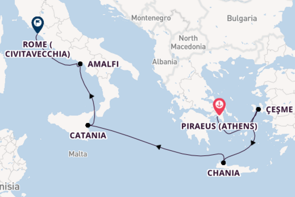 8 day cruise with the Azamara Pursuit to Rome (Civitavecchia)