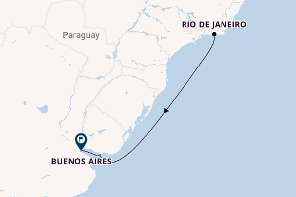 Zuid-Amerika vanaf Rio de Janeiro, Brazilië met de MSC Splendida