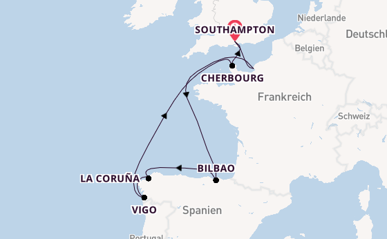 England ab Southampton, Großbritannien auf der Liberty of the Seas®