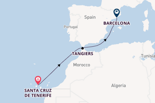 Sailing from Santa Cruz de Tenerife to Barcelona