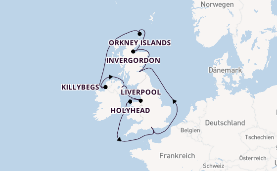 Vereinigtes Königreich ab Southampton, Großbritannien auf der Queen Victoria