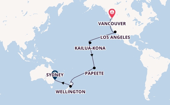 Transpacifisch vanaf Vancouver, Canada met de Royal Princess