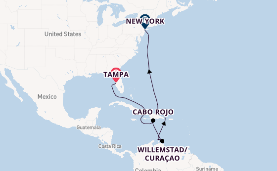 Caribbean from Tampa, Florida, USA with the Norwegian Gem