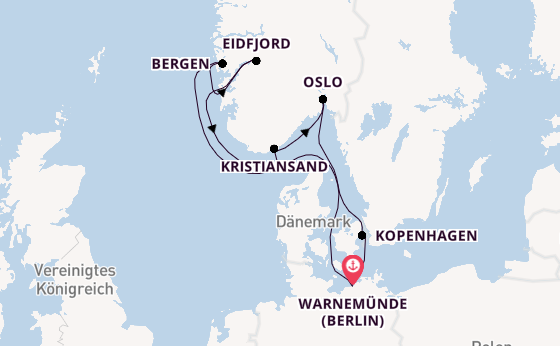 Norwegen ab Warnemünde auf der MSC Magnifica