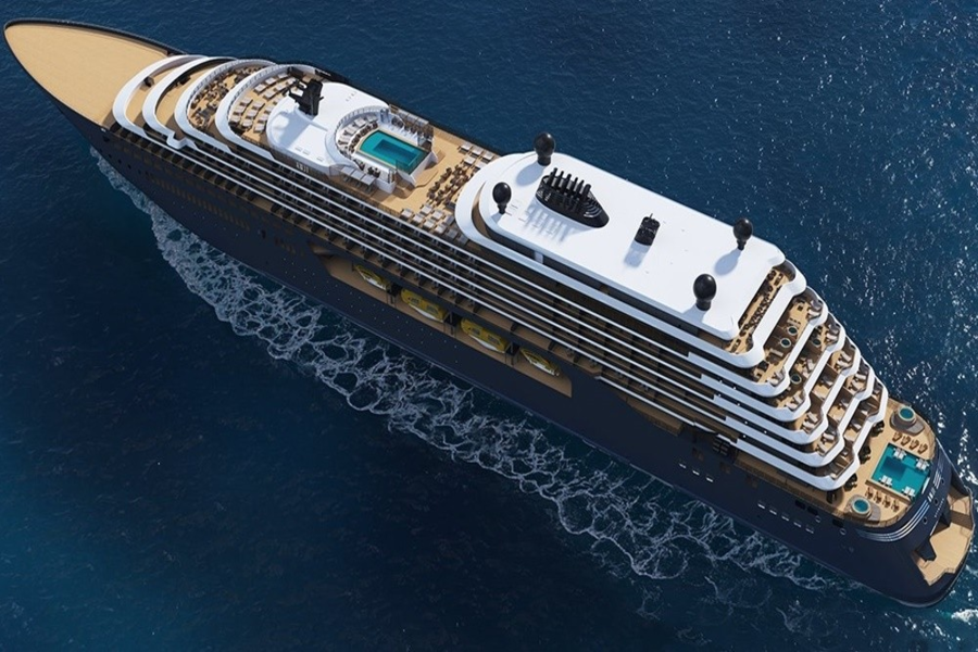 at sea