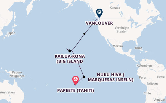 Polynesien ab Papeete (Tahiti) auf der Silver Whisper