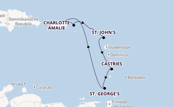 Karibik ab San Juan, Puerto Rico auf der Celebrity Constellation