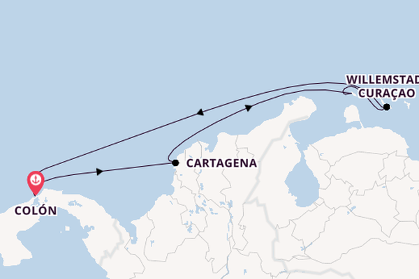 Southern Caribbean from Colón, Panama with the Grandeur of the Seas