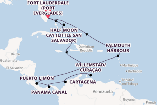 13 day voyage from Fort Lauderdale (Port Everglades)