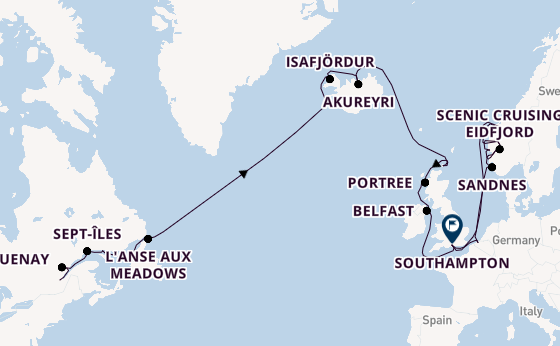 Transatlantic from Quebec City, Quebec, Canada with the EXPLORA IV