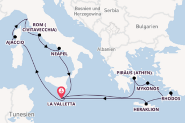 15 Tage Mittelmeer Reise