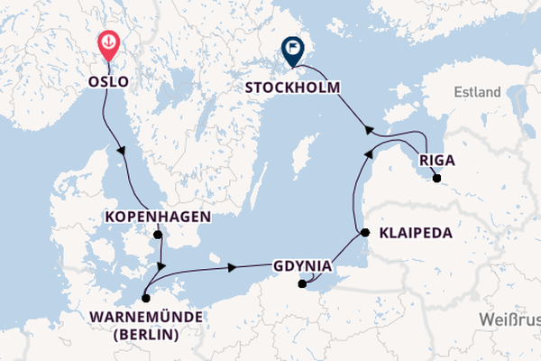Norwegen ab Oslo, Norwegen auf der MSC Magnifica
