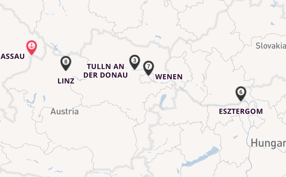 Donau vanaf Passau, Duitsland met de A-ROSA BELLA