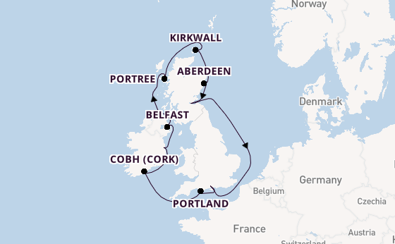 British Isles from Southampton, England with the Norwegian Star