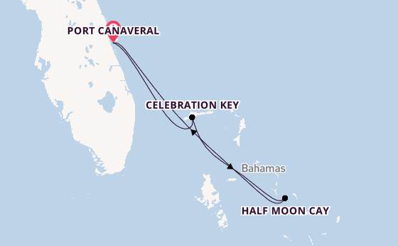 Karibik ab Port Canaveral, USA auf der Carnival Festivale