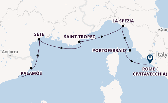 Western Mediterranean from Barcelona, Spain with the Seven Seas Grandeur