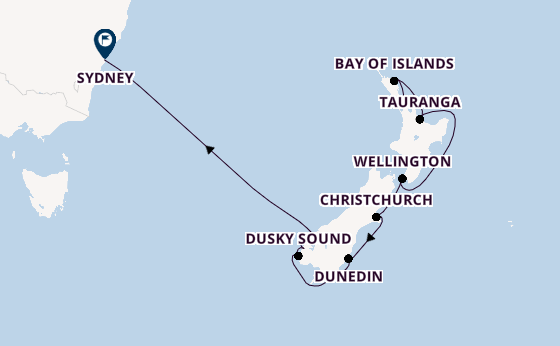 Nieuw Zeeland vanaf Auckland, Nieuw-Zeeland met de Celebrity Edge 