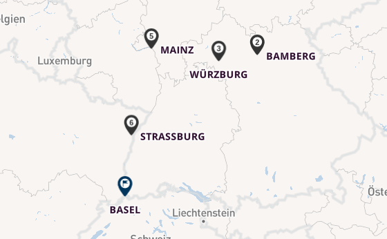Rhein ab Nürnberg, Deutschland auf der Celebrity Compass