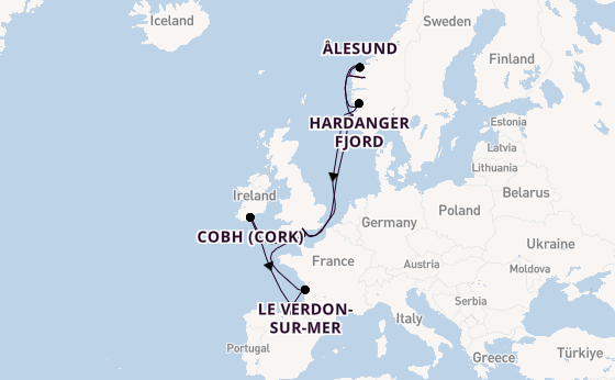 Norway from Southampton, England with the Arvia