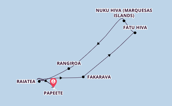 French Polynesia from Papeete, Tahiti, French Polynesia with the Silver Whisper