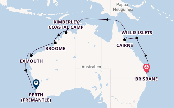 Australien ab Brisbane, Australien auf der Sapphire Princess
