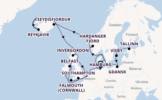British Isles from Helsinki, Finland with the Regal Princess