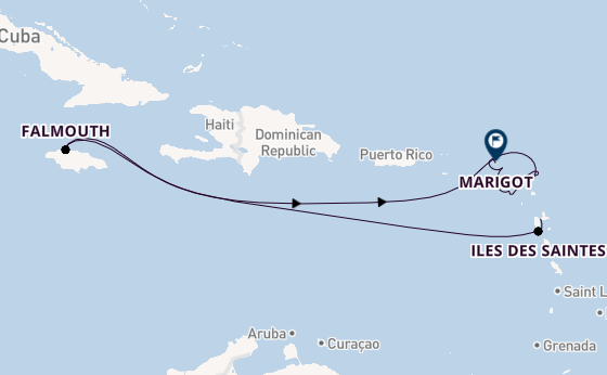 Caribbean vanaf Pointe-à-Pitre, Guadeloupe met de Le Ponant