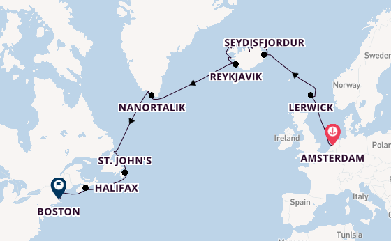 Transatlantic from Amsterdam, Netherlands with the Zuiderdam