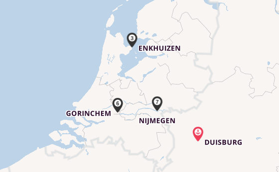 Waal ab Duisburg, Deutschland auf der A-ROSA BRAVA