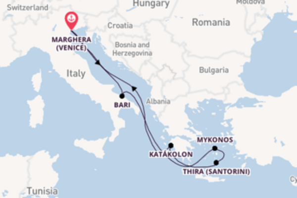 8daagse cruise met de Costa Deliziosa vanuit Marghera (Venice)