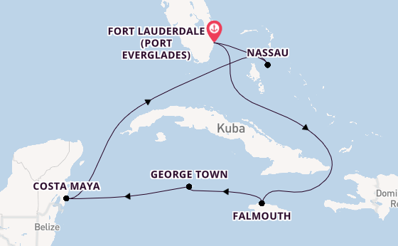Karibik ab Fort Lauderdale (Port Everglades), USA auf der Explorer of the Seas