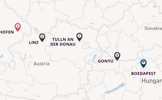Donau vanaf Vilshofen, Duitsland met de Celebrity Seeker