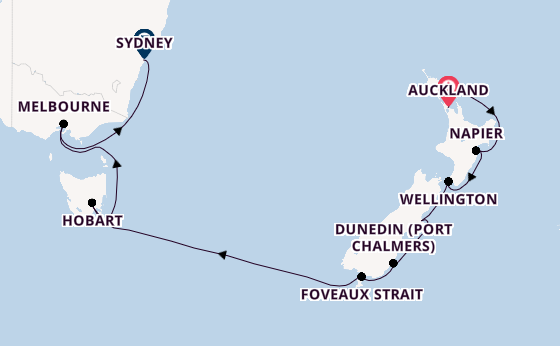 New Zealand from Auckland, New Zealand with the Viking Orion