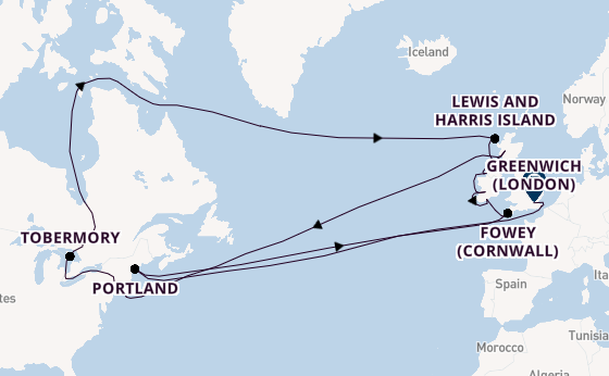 Transatlantic from Belfast, Northern Ireland, United Kingdom with the Viking Astrea