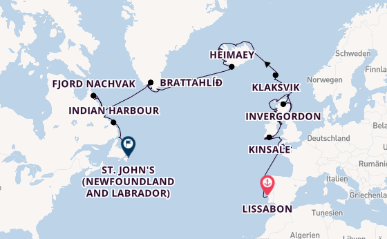 Transatlantik ab Lissabon, Portugal auf der Seabourn Venture