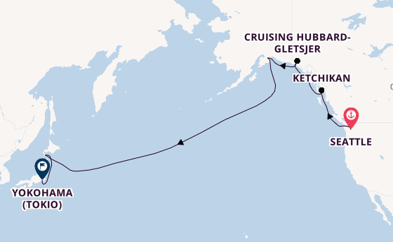 Transpacifisch vanaf Seattle, Verenigde Staten met de Norwegian Jade