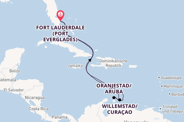 Südliche Karibik ab Fort Lauderdale (Port Everglades), USA auf der Nieuw Amsterdam