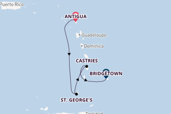 Southern Caribbean From Antigua with the Arvia