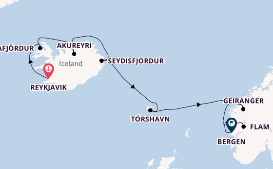 Arctic from Reykjavik, Iceland with the Viking Vela