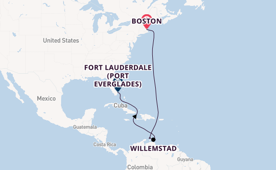 Southern Caribbean from Boston, Massachusetts with the Celebrity Silhouette