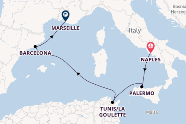 Western Mediterranean From Naples with the MSC Fantasia