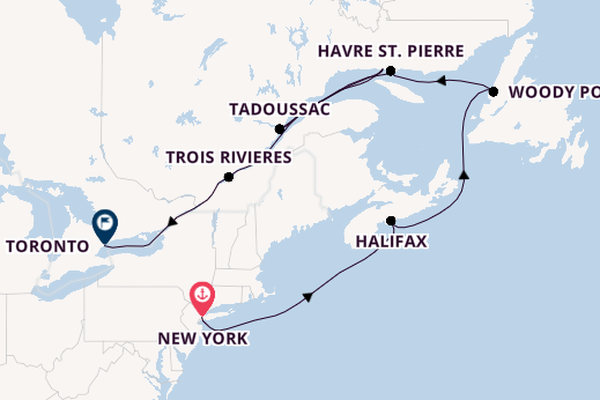North America from New York, USA with the Viking Octantis