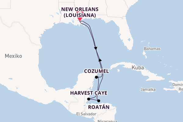 Westliche Karibik ab New Orleans (Louisiana), USA auf der Norwegian Breakaway