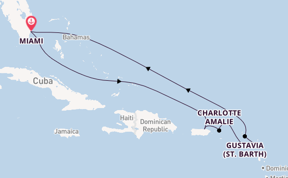 Caribbean from Miami, Florida with the Seven Seas Mariner