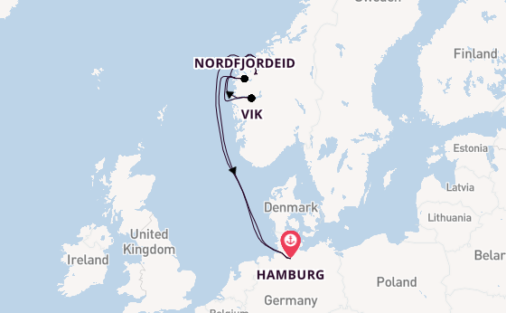 Noorwegen vanaf Hamburg, Duitsland met de Costa Favolosa