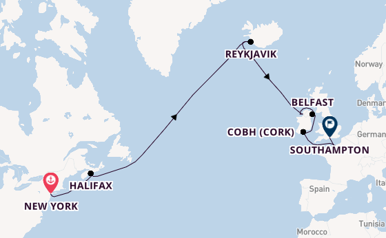 Transatlantic from New York, USA with the Norwegian Prima