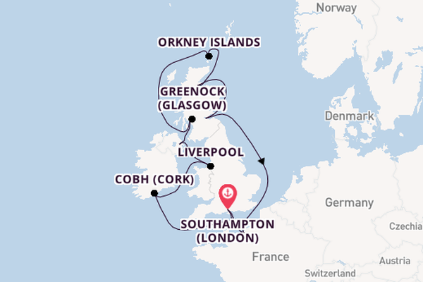 United Kingdom from Southampton, England with the Regal Princess