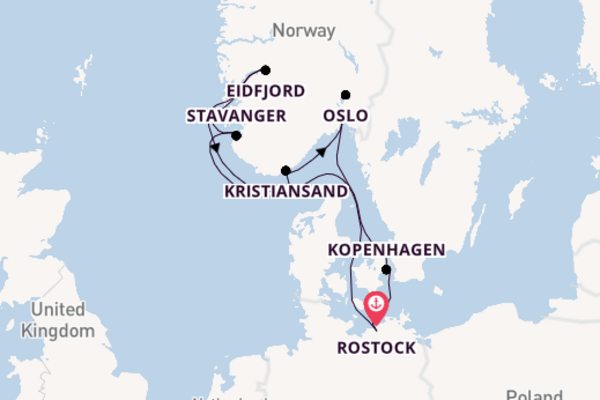 8daagse cruise naar Eidfjord